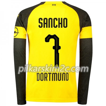 Koszulka Borussia Dortmund Sancho 7 Główna 2018-2019 - Koszulki Piłkarskie(L/S)